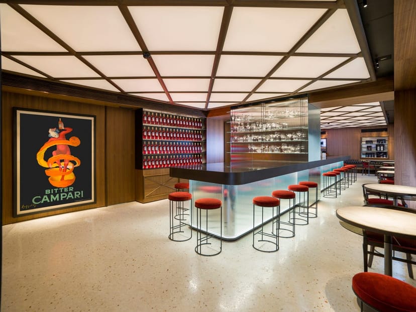 Campari bar event, modern, upscale cocktail reception