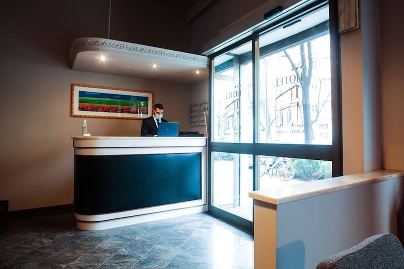 Hotel lobby event reception, Milan