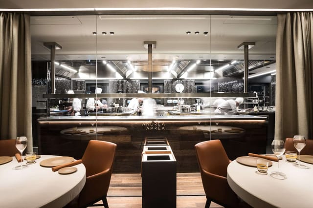 Andrea Aprea: luxury dining, open kitchen, event venue