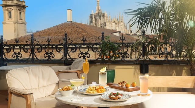 Isola Ristorante rooftop event, city view, VIP reception