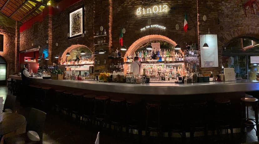 Officina 12 bar: exposed brick, atmospheric, cocktail reception, networking