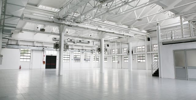 Industrial venue, open space, branding, events