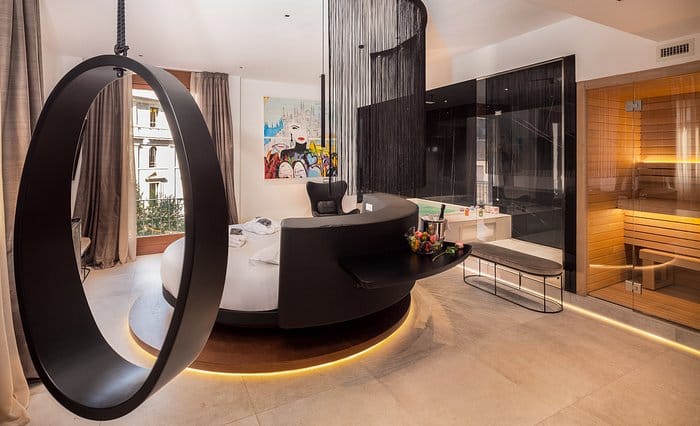 Luxury Duomo Hotel suite, sauna, VIP event, exclusive retreat