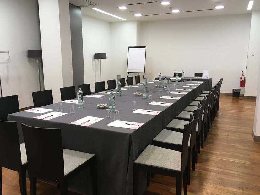 Milan boardroom meeting, Hermitage, executive briefing