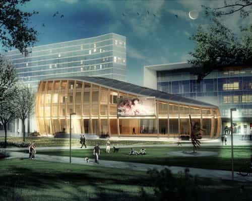 UniCredit Pavilion outdoor event venue, modern facade
