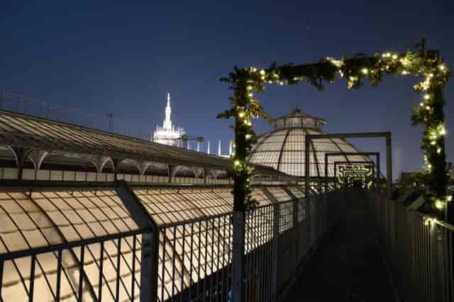 I Dodici Gatti Milano rooftop event venue, festive lighting