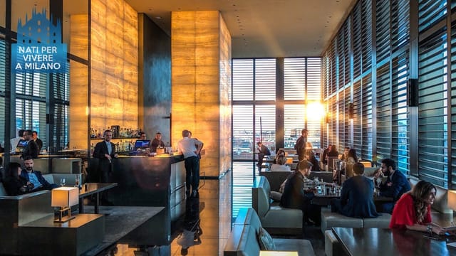 Hotel Manzoni rooftop bar, city view, corporate events, cocktail party