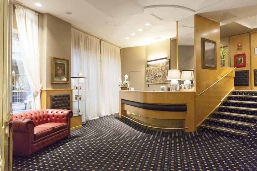 Hotel Mentana suite lobby, modern event check-in