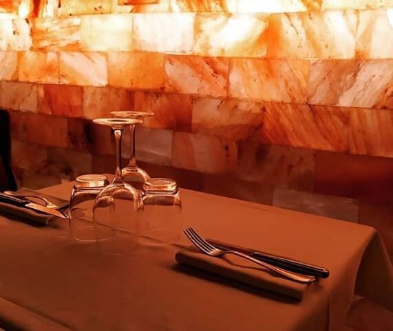 Lobster Bar event, salt wall, fine dining, networking