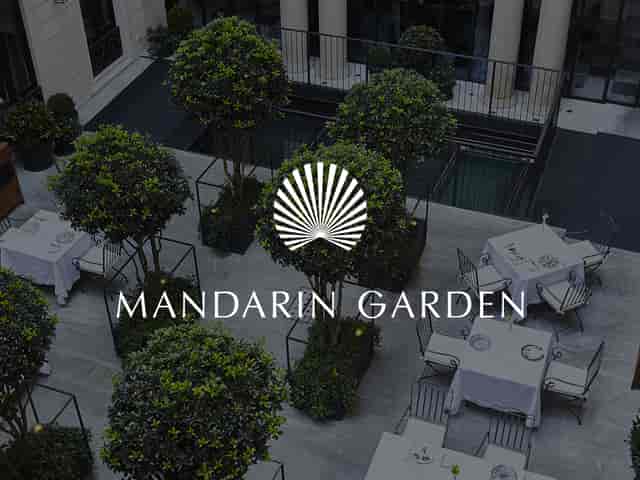 Milan Mandarin Garden al fresco event