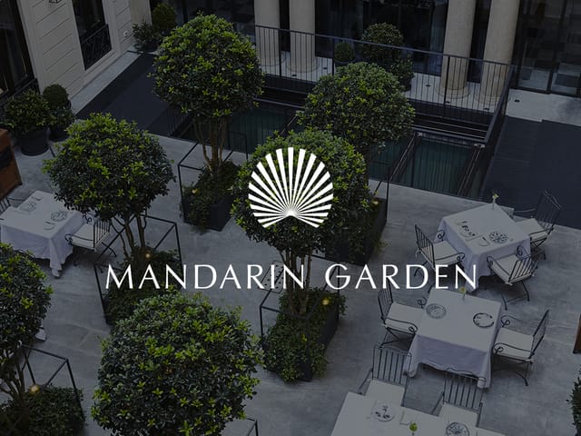 Milan Mandarin Garden al fresco event