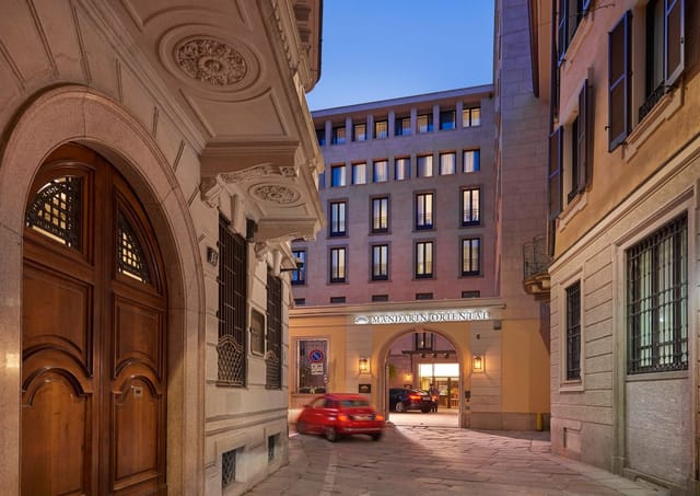 Mandarin Garden at Mandarin Oriental, Milan, featuring lush greenery for events.