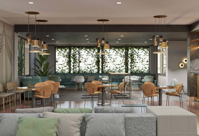 Quark Hotel Milano meeting room, modern lounge, event venue