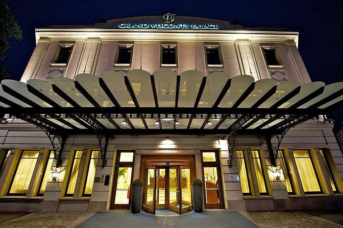 Elegant Porta Ticinese entrance at Grand Visconti Palace for weddings and corporate events.