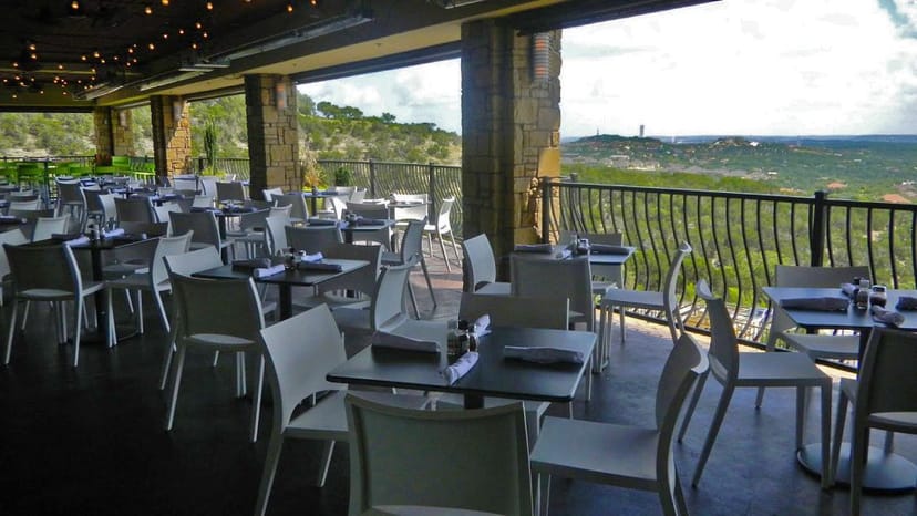 Grove Wine Bar: outdoor event space, panoramic view, corporate lunch, rehearsal dinner