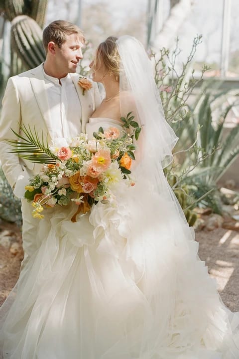 Desert Greenhouse wedding, romantic botanical venue