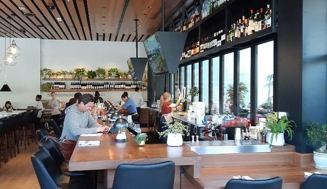 North Italia modern dining, wood bar, networking, events