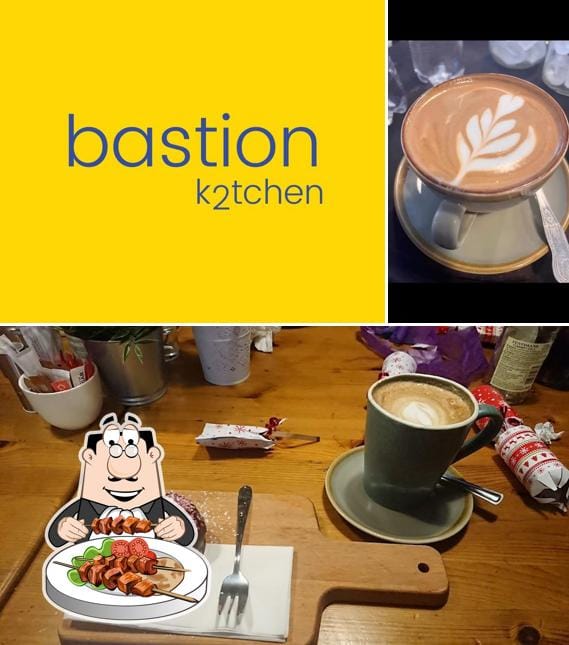 Cozy cafe networking event, coffee snacks