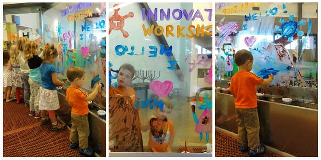 Thinkery interactive glass art workshop birthday family day