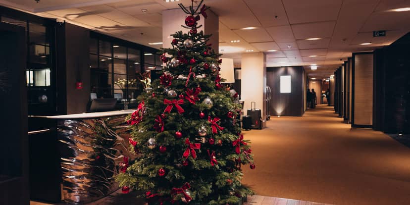 Geneva Crowne Plaza festive holiday lobby reception conference
