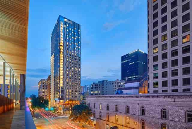 Modern Austin apt lounge, event space