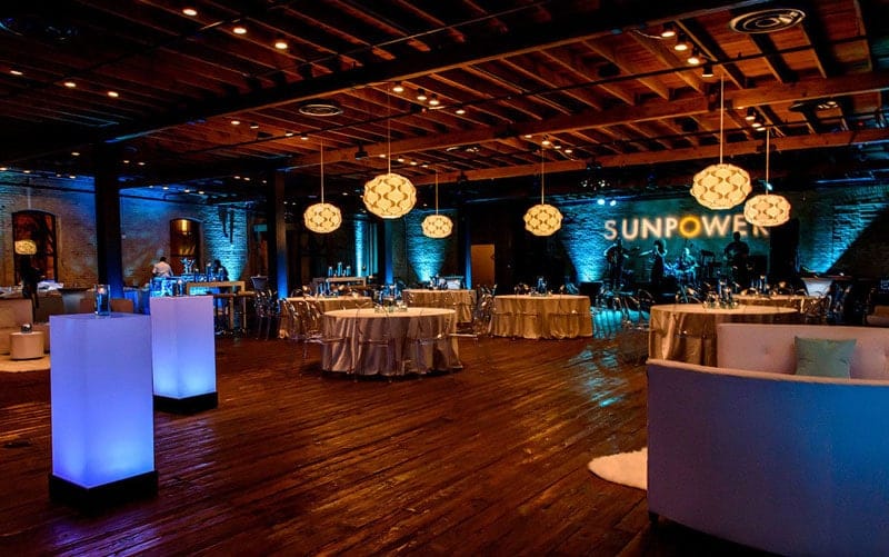 Brazos Hall corporate event, SUNPOWER, reception