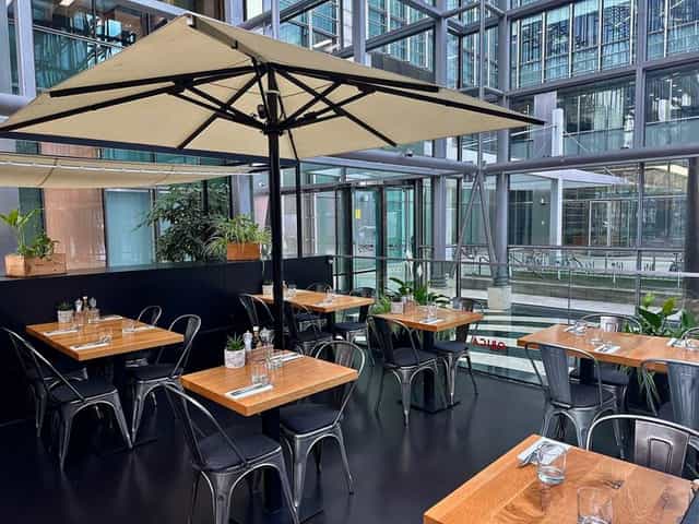 Obica Canary Wharf venue hire, outdoor event, flexible seating