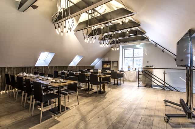 Fjordgløtt industrial attic event space, corporate retreat, workshop
