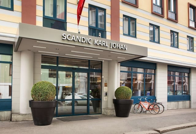 Karl Johan Hotel entrance, Scandic, event venue