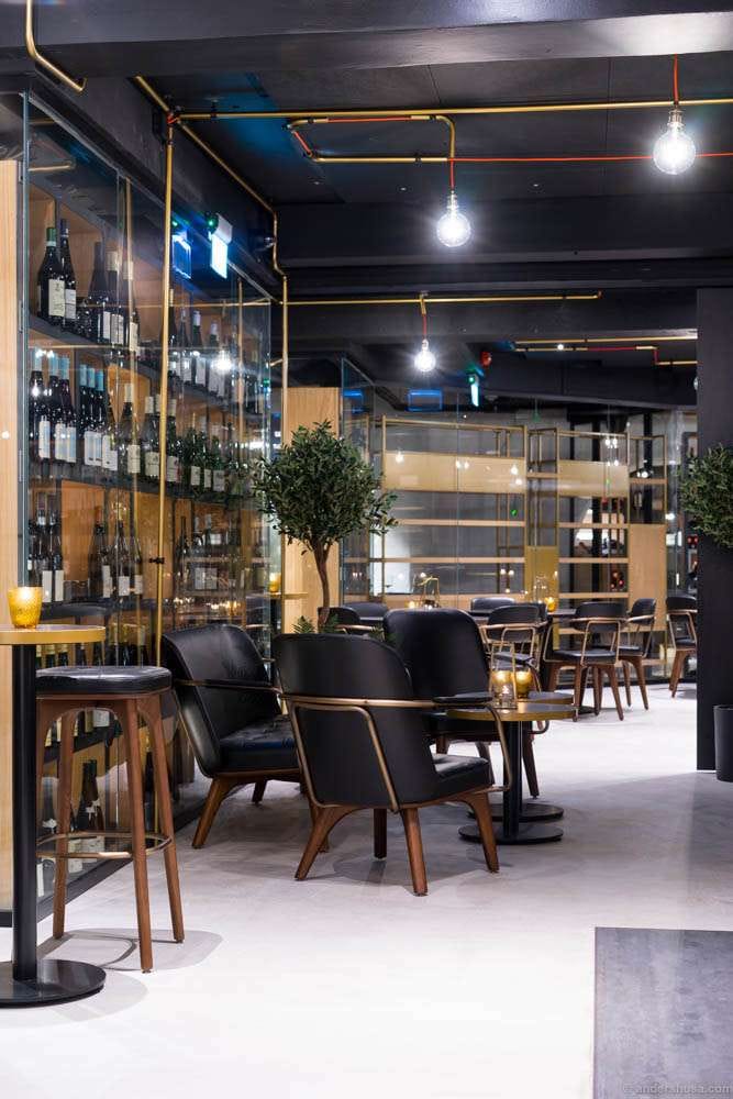 Modern wine cellar event venue, corporate reception