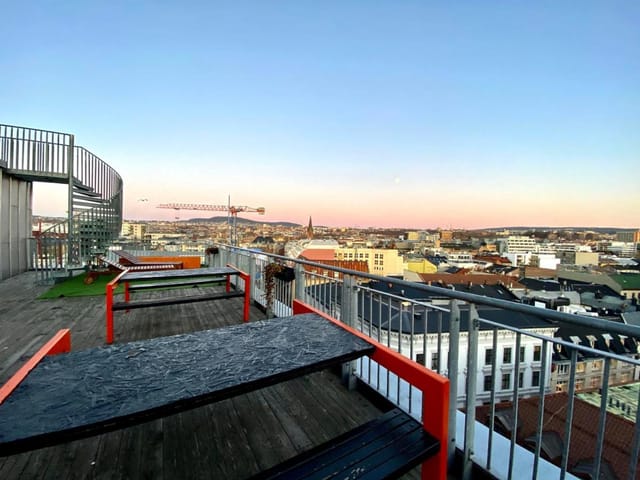 Oslo rooftop bar city view networking event