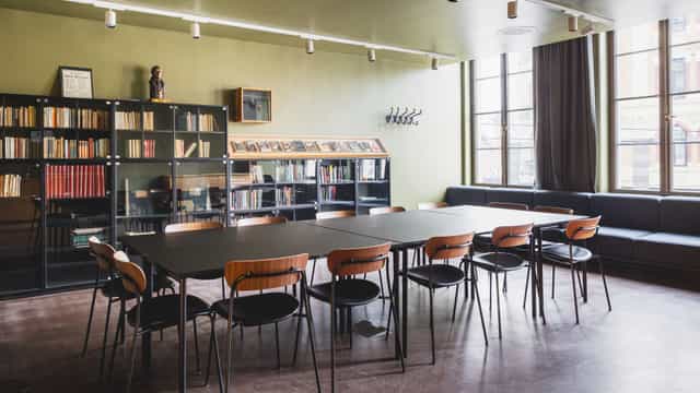 Riverton Litteraturhuset event table banquette workshop