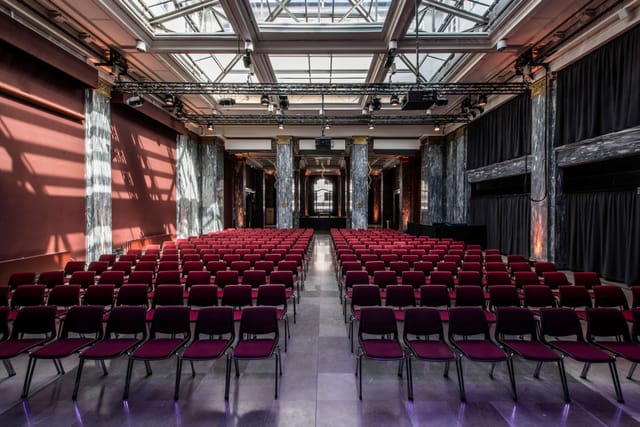 Sentralen conference hall, marble accents, event, presentation