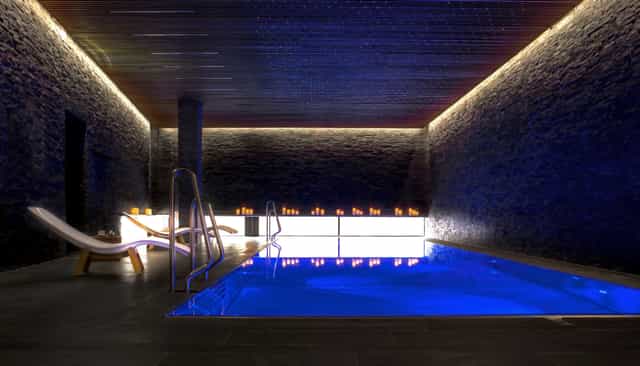 Indoor pool at Havnehagen, THE THIEF; perfect for corporate retreats and wellness events.