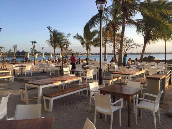 Thai Kani waterfront reception venue, scenic outdoor dining.