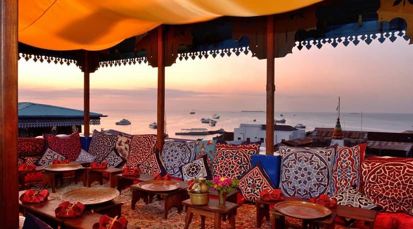Zanzibar rooftop bar sunset cocktail event