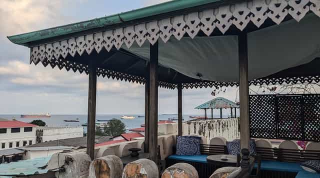 Zanzibar rooftop restaurant, ocean view, welcome party, cocktail reception