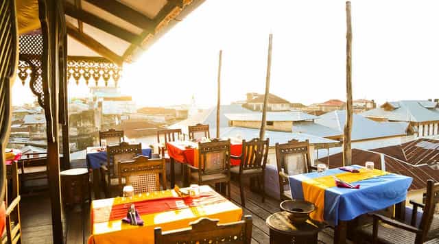 Zanzibar rooftop restaurant, corporate event, reception