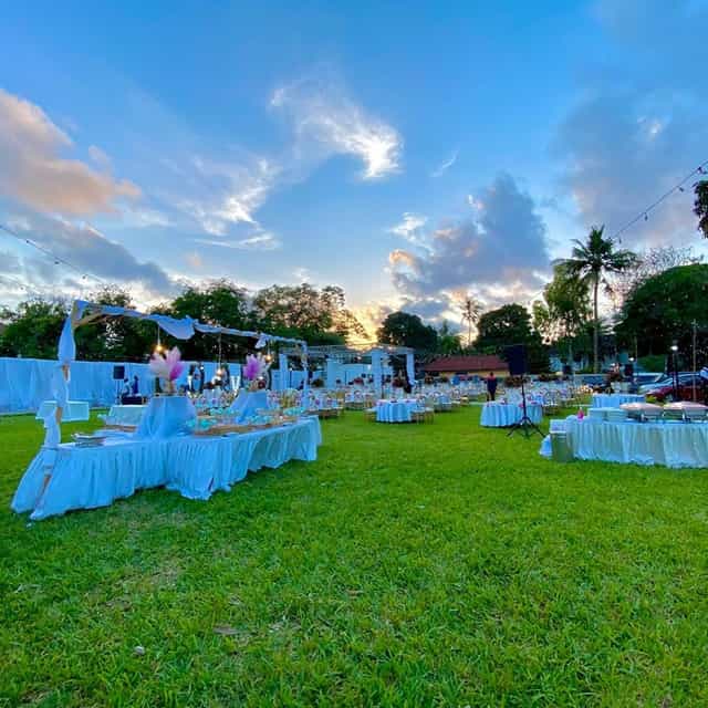 Garden wedding reception, TZ Venue, elegant outdoor event