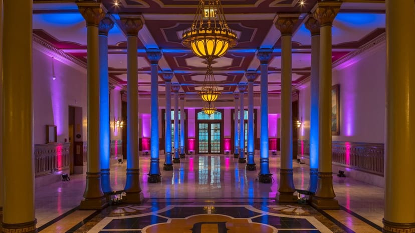 Driskill Mezzanine reception lighting gala venue