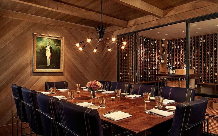 Executive dining, wine cellar, Austin corporate event