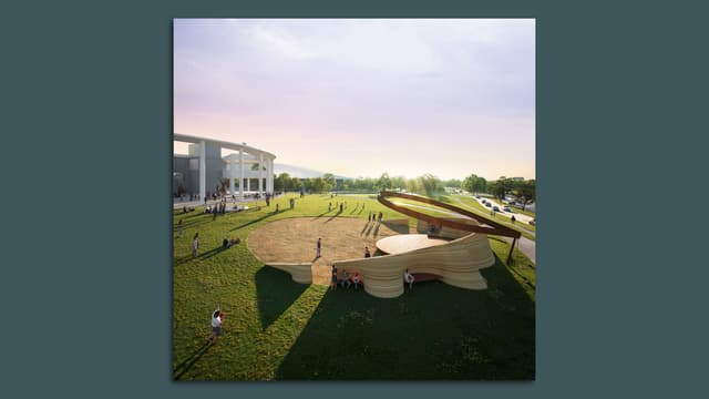 3D-Printed Stage on Hartman Concert Lawn