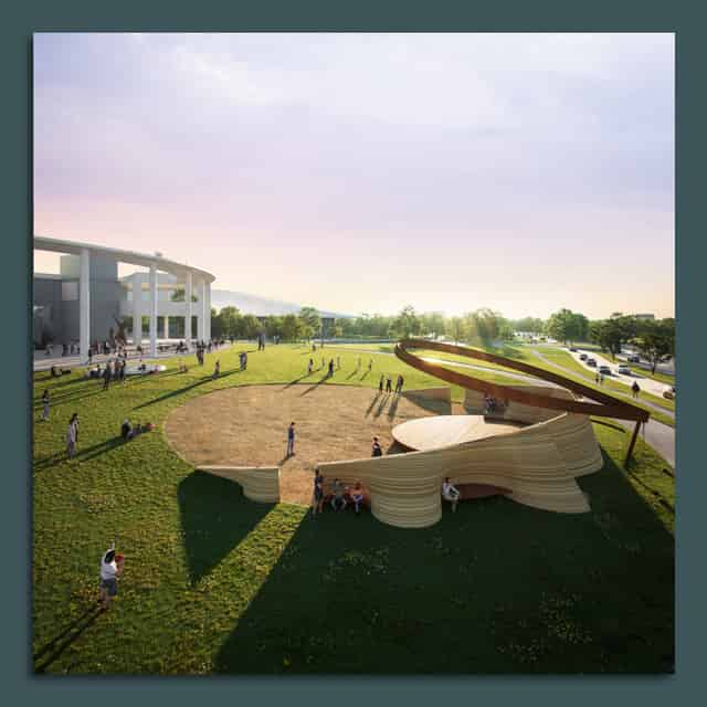 3D-Printed Stage on Hartman Concert Lawn