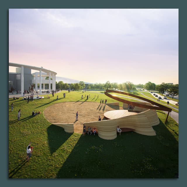 3D-Printed Stage on Hartman Concert Lawn