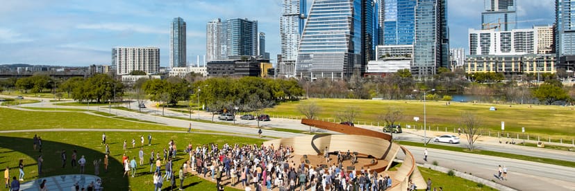 3D-printed stage, Long Center, outdoor concert, Austin event