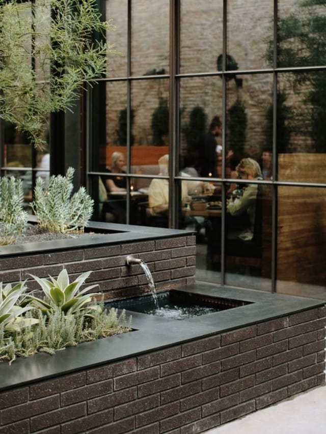 Comedor patio, water feature, event venue, networking space