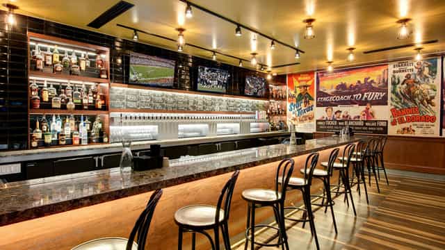 Alamo Drafthouse cocktail bar, modern vintage, event reception