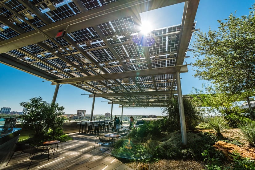 Austin Library Rooftop Solar Garden Event