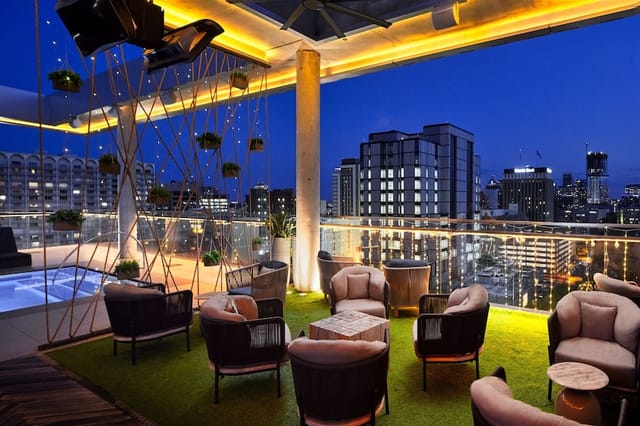 Otis Ballroom Austin rooftop event, upscale reception