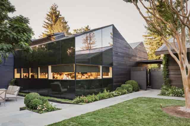 French Laundry upscale event modern wood landscaping